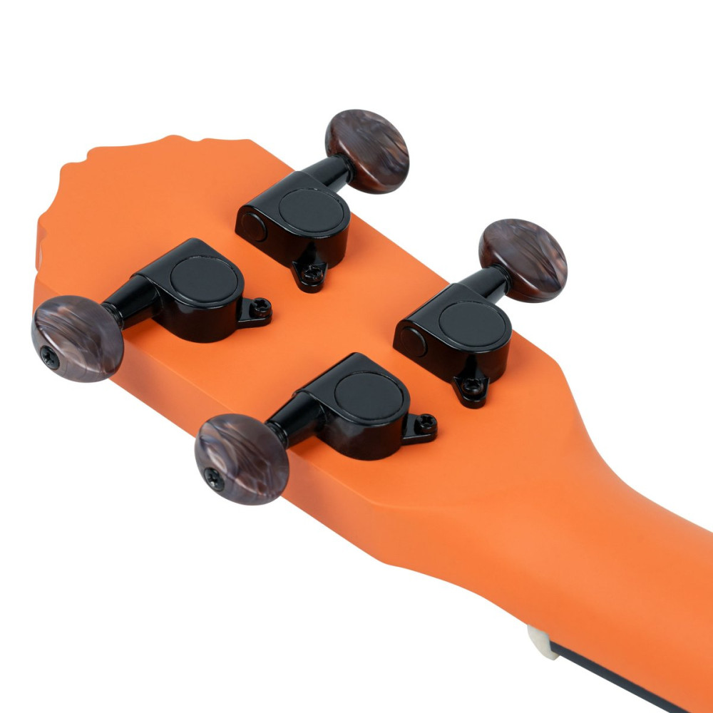Ortega RUHWCE Custom Built Series Halloween Edition Concert Preamp Ukulele 4 String - Pumpkin Orange