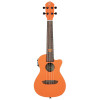 Ortega RUHWCE Custom Built Series Halloween Edition Concert Preamp Ukulele 4 String - Pumpkin Orange