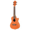 Ortega RUHWCE Custom Built Series Halloween Edition Concert Preamp Ukulele 4 String - Pumpkin Orange