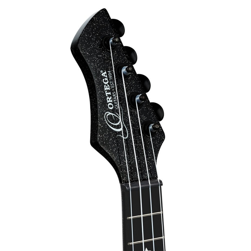 Ortega RUHZ-CE-STAR Horizon Series Concert Ukulele 4 String - Black Sparkle + Bag