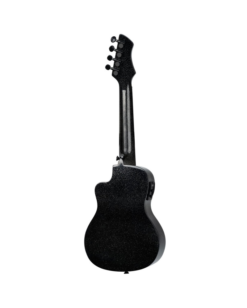 Ortega RUHZ-CE-STAR Horizon Series Concert Ukulele 4 String - Black Sparkle + Bag
