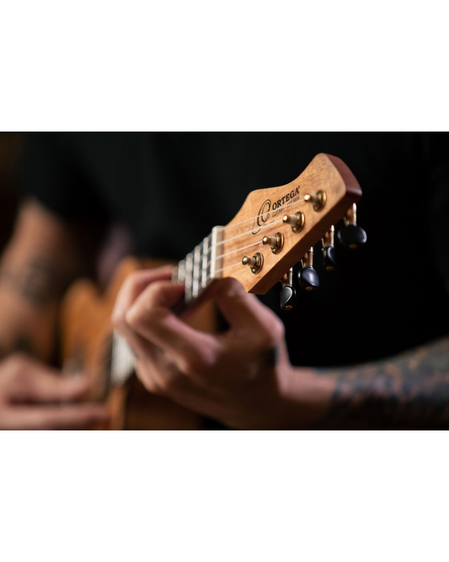 Ortega RUMG-CE Horizon Series Concert Preamp Ukulele 4 String - Mango Natural + Bag