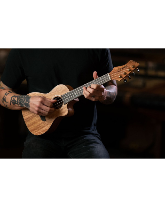 Ortega RUMG-CE Horizon Series Concert Preamp Ukulele 4 String - Mango Natural + Bag