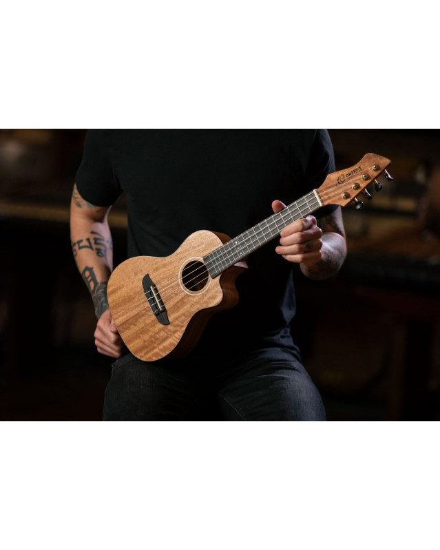 Ortega RUMG-CE Horizon Series Concert Preamp Ukulele 4 String - Mango Natural + Bag