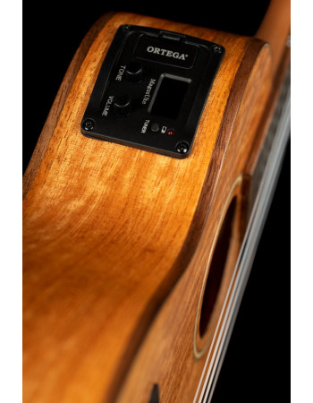 Ortega RUMG-CE-L Horizon Series Concert Preamp Ukulele 4 String Lefty - Mango Natural + Bag