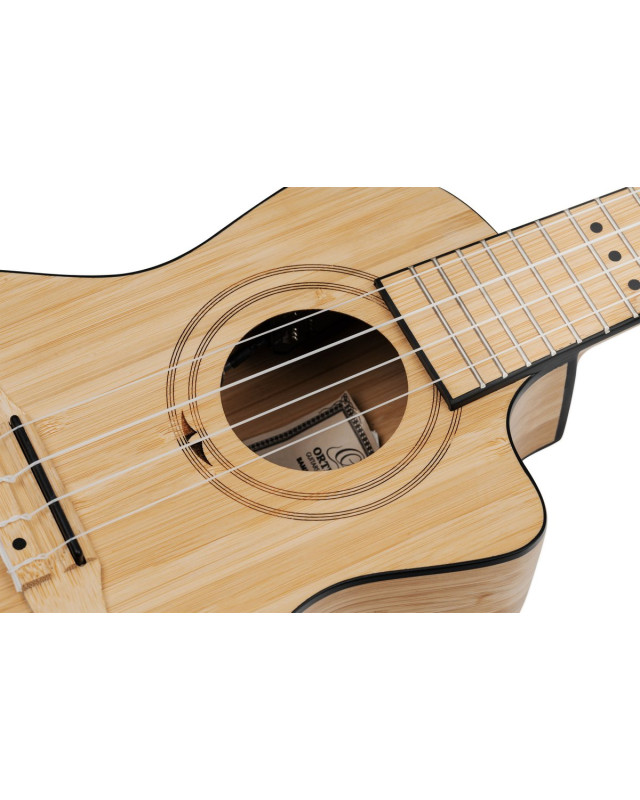 Ortega RUNAB-CC Bamboo Series Concert Ukulele 4 String - Solid Bamboo Natural + Bag