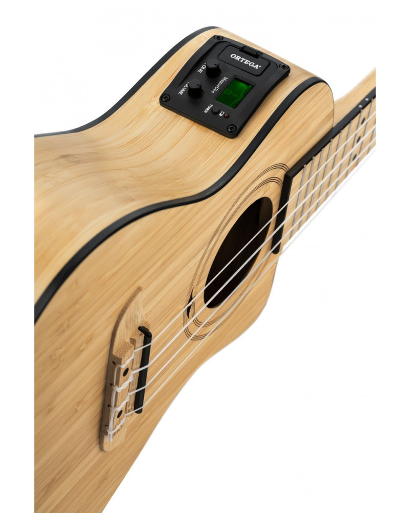 Ortega RUNAB-CC Bamboo Series Concert Ukulele 4 String - Solid Bamboo Natural + Bag