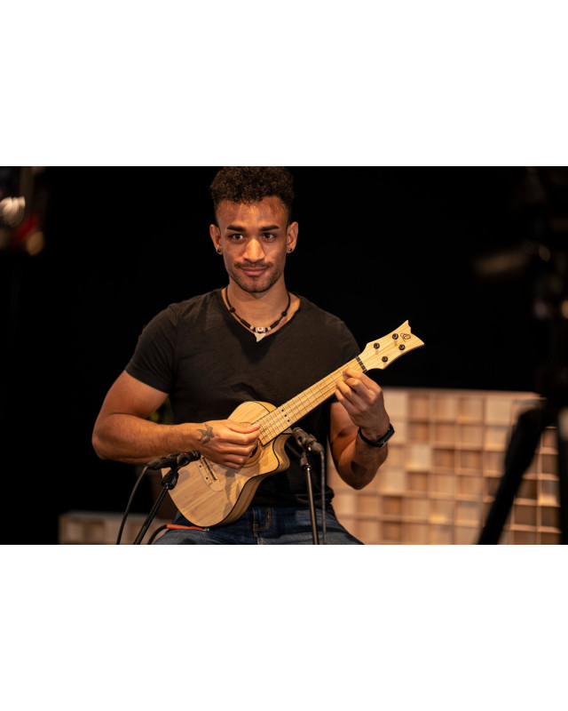 Ortega RUNAB-CC Bamboo Series Concert Ukulele 4 String - Solid Bamboo Natural + Bag