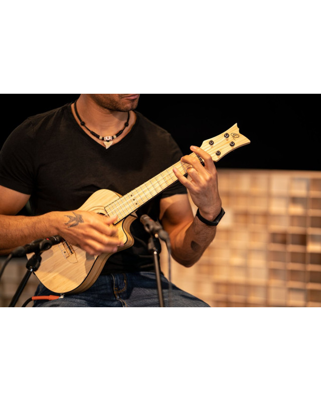 Ortega RUNAB-CC Bamboo Series Concert Ukulele 4 String - Solid Bamboo Natural + Bag