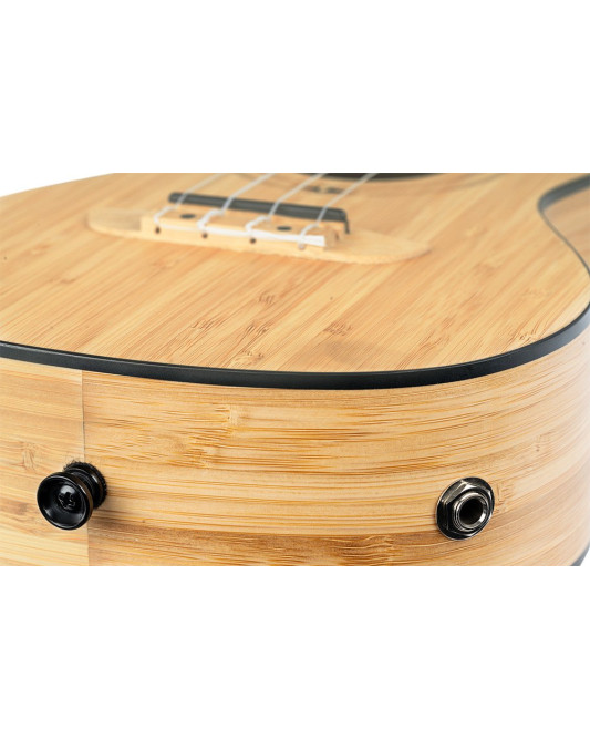 Ortega RUNAB-CC Bamboo Series Concert Ukulele 4 String - Solid Bamboo Natural + Bag
