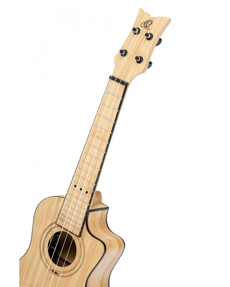 Ortega RUNAB-CC Bamboo Series Concert Ukulele 4 String - Solid Bamboo Natural + Bag