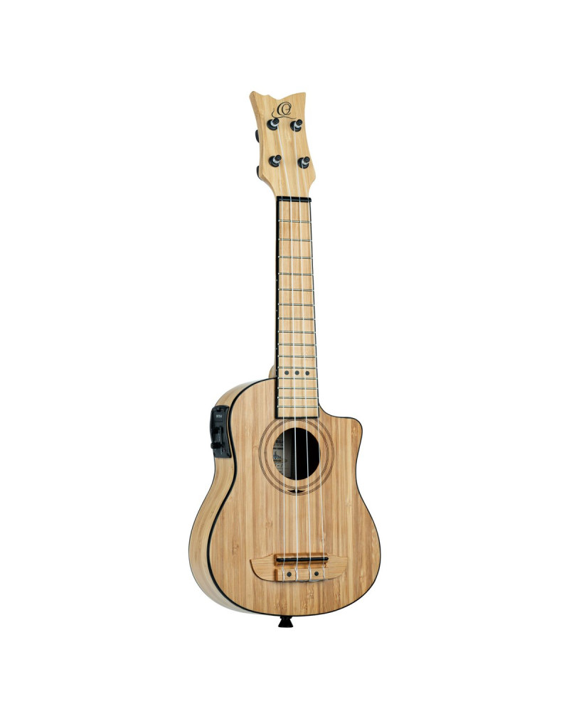 Ortega RUNAB-SO Bamboo Series Soprano Ukulele 4 String - Solid Bamboo Natural + Bag