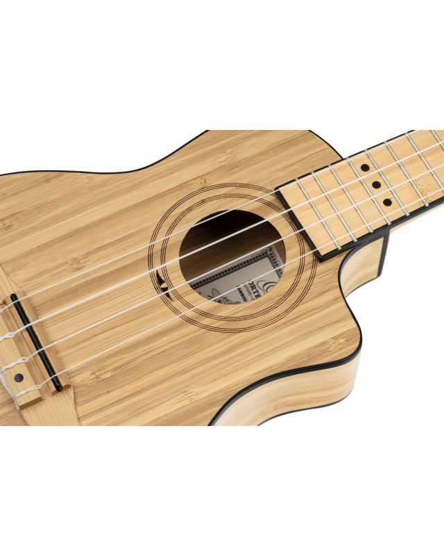 Ortega RUNAB-SO Bamboo Series Soprano Ukulele 4 String - Solid Bamboo Natural + Bag