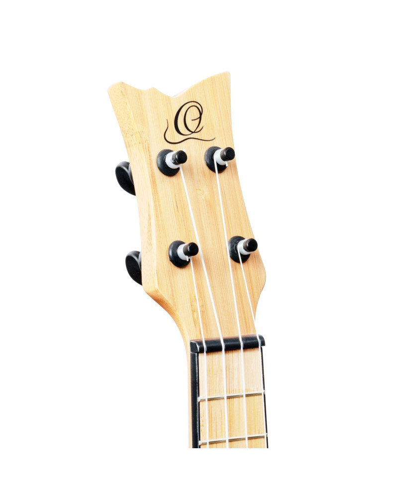 Ortega RUNAB-SO Bamboo Series Soprano Ukulele 4 String - Solid Bamboo Natural + Bag