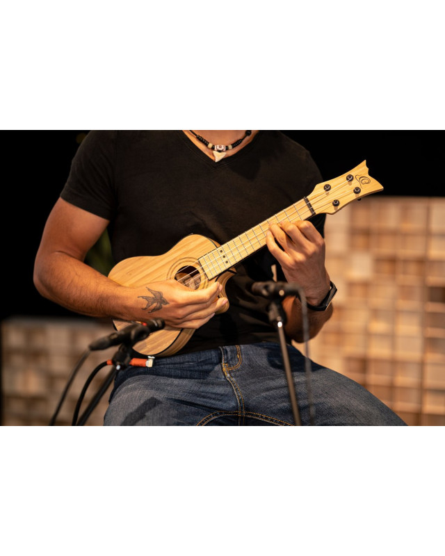 Ortega RUNAB-SO Bamboo Series Soprano Ukulele 4 String - Solid Bamboo Natural + Bag