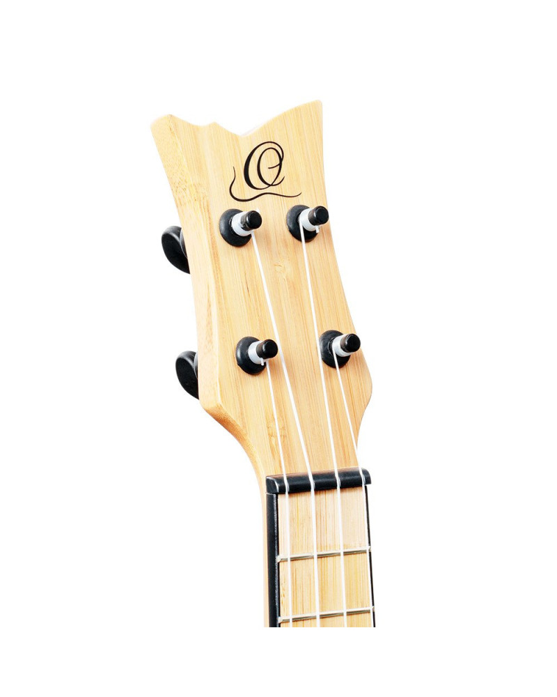 Ortega RUNAB-SO Bamboo Series Soprano Ukulele 4 String - Solid Bamboo Natural + Bag