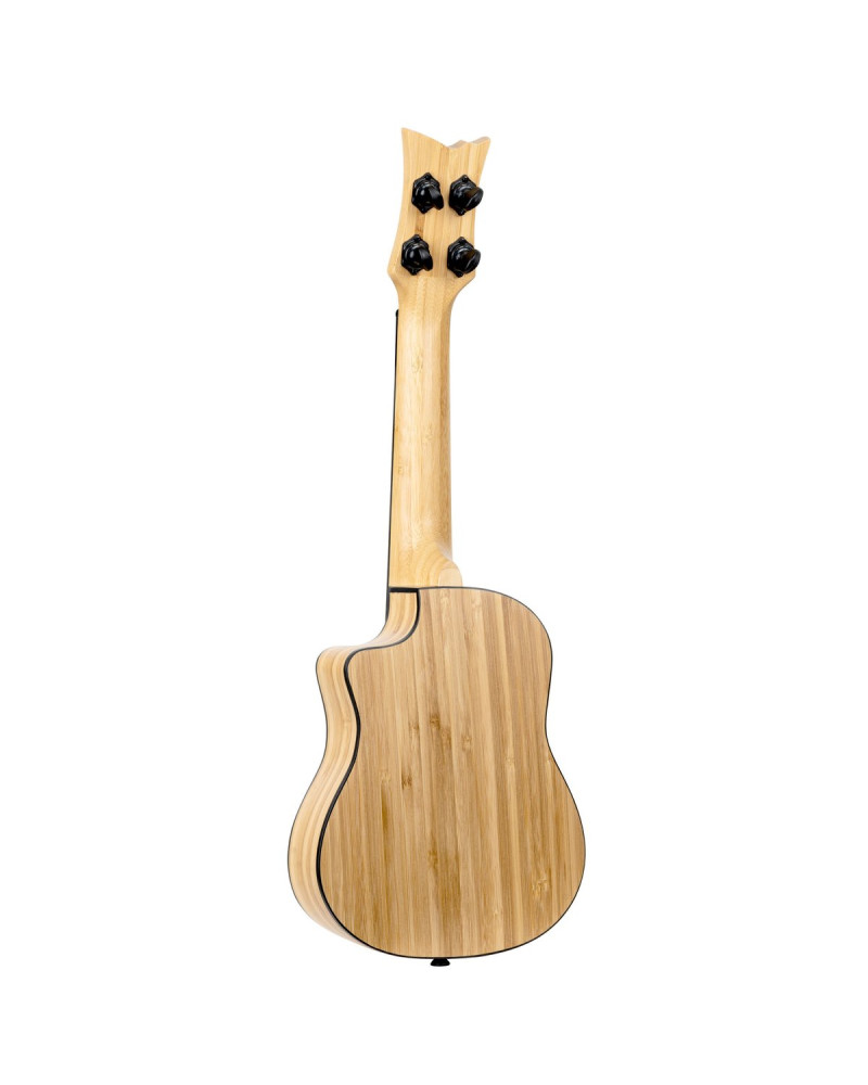 Ortega RUNAB-SO Bamboo Series Soprano Ukulele 4 String - Solid Bamboo Natural + Bag
