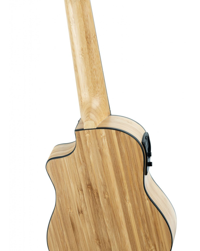 Ortega RUNAB-SO Bamboo Series Soprano Ukulele 4 String - Solid Bamboo Natural + Bag