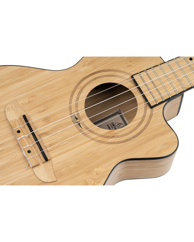Ortega RUNAB-TE Bamboo Series Tenor Ukulele 4 String - Solid Bamboo Natural + Bag