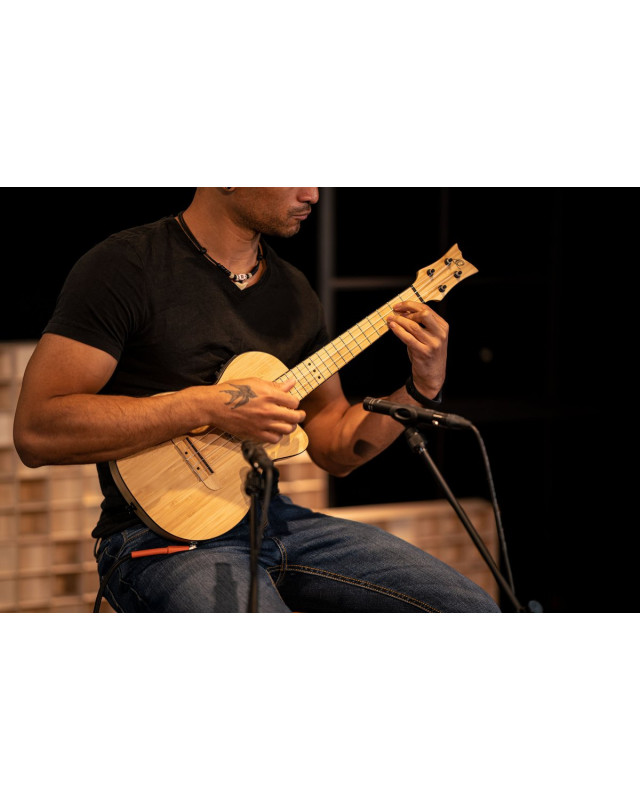 Ortega RUNAB-TE Bamboo Series Tenor Ukulele 4 String - Solid Bamboo Natural + Bag