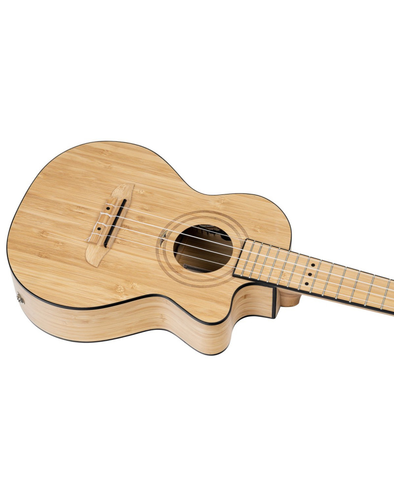 Ortega RUNAB-TE Bamboo Series Tenor Ukulele 4 String - Solid Bamboo Natural + Bag