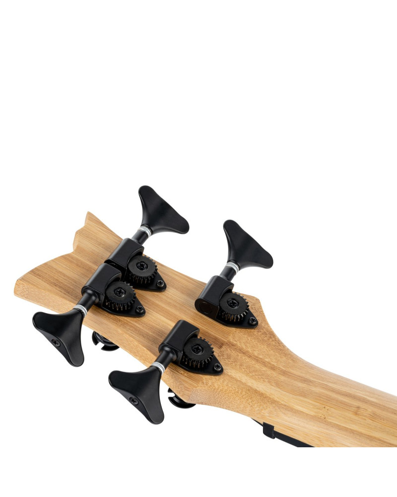 Ortega RUNAB-UB Bamboo Series Short Scale Uke Bass 4 String - Solid Bamboo + Bag