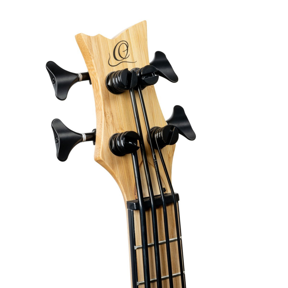 Ortega RUNAB-UB Bamboo Series Short Scale Uke Bass 4 String - Solid Bamboo + Bag