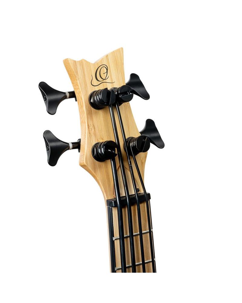 Ortega RUNAB-UB Bamboo Series Short Scale Uke Bass 4 String - Solid Bamboo + Bag