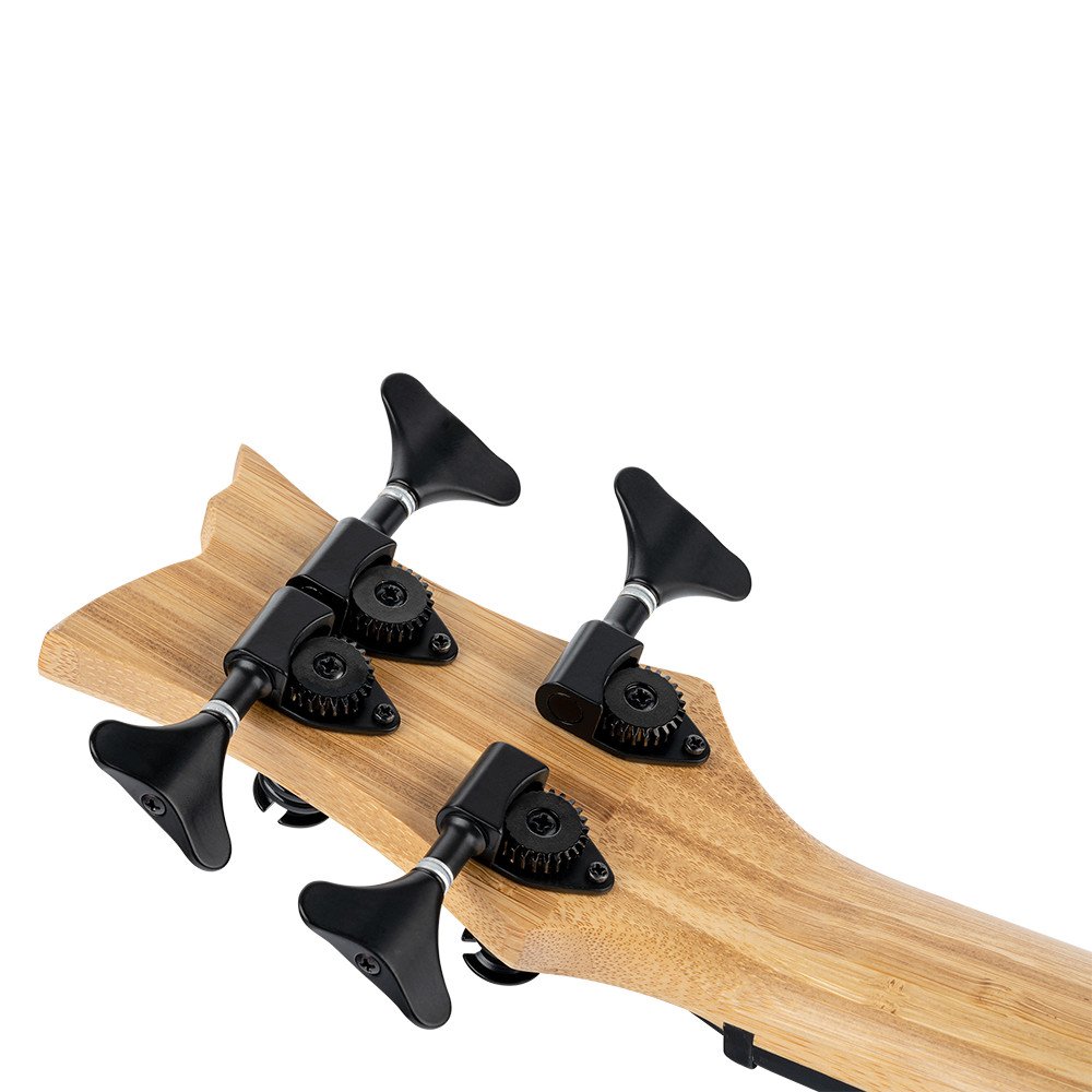 Ortega RUNAB-UB Bamboo Series Short Scale Uke Bass 4 String - Solid Bamboo + Bag