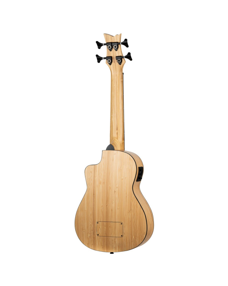 Ortega RUNAB-UB Bamboo Series Short Scale Uke Bass 4 String - Solid Bamboo + Bag