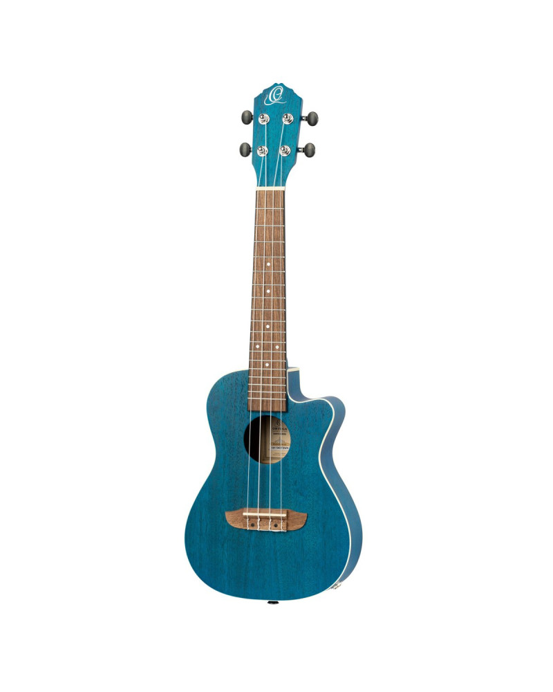 Ortega RUOCEAN-CE Earth Series Concert Preamp Ukulele 4 String - Ocean Blue