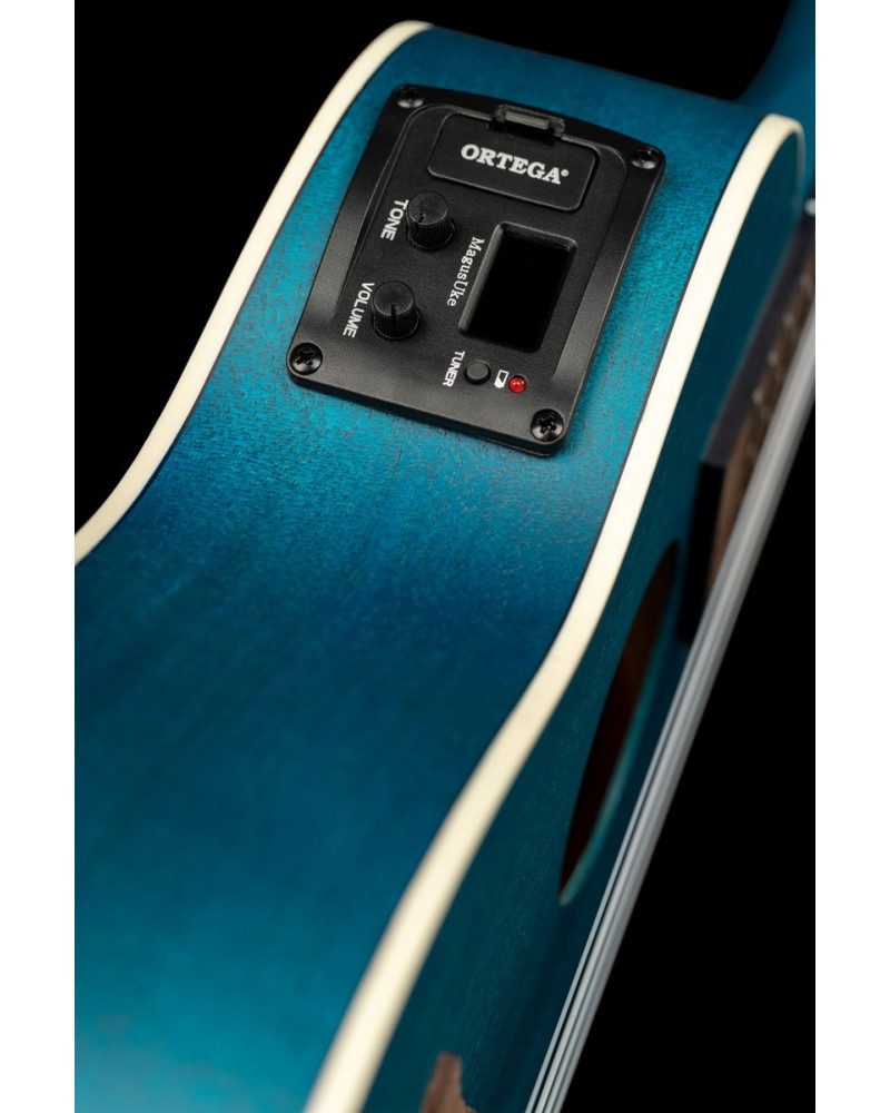 Ortega RUOCEAN-CE Earth Series Concert Preamp Ukulele 4 String - Ocean Blue