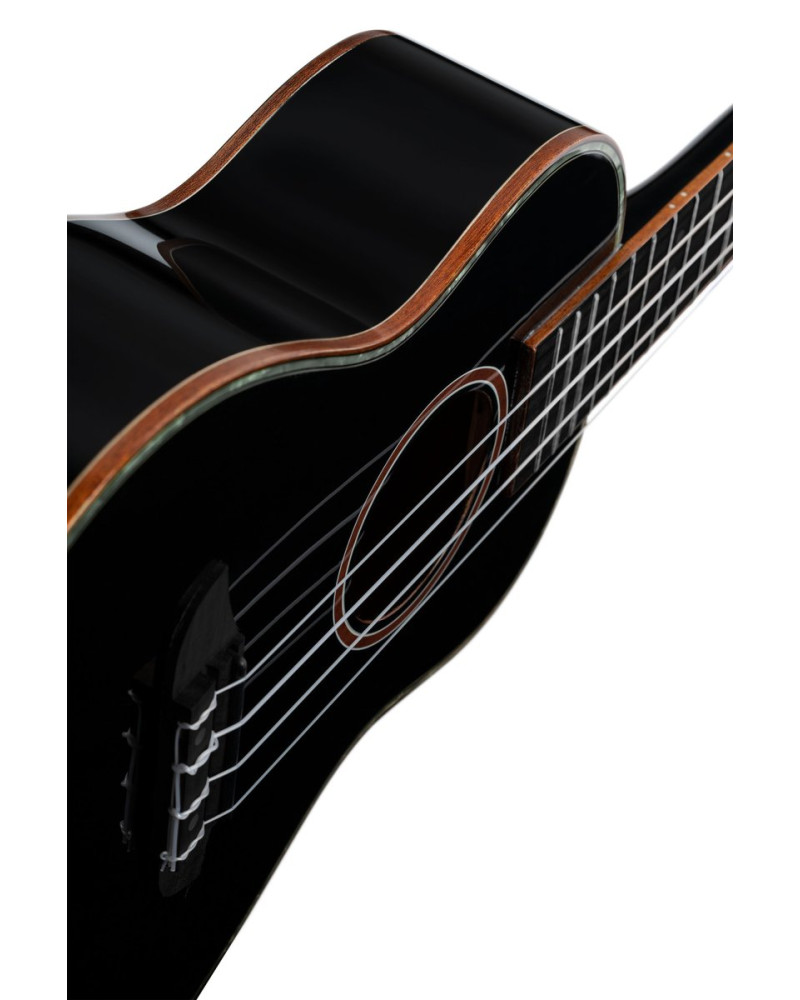 Ortega RUOX-CC Onyx Series Concert Ukulele 4 String - Spruce / Mahogany Black + Bag