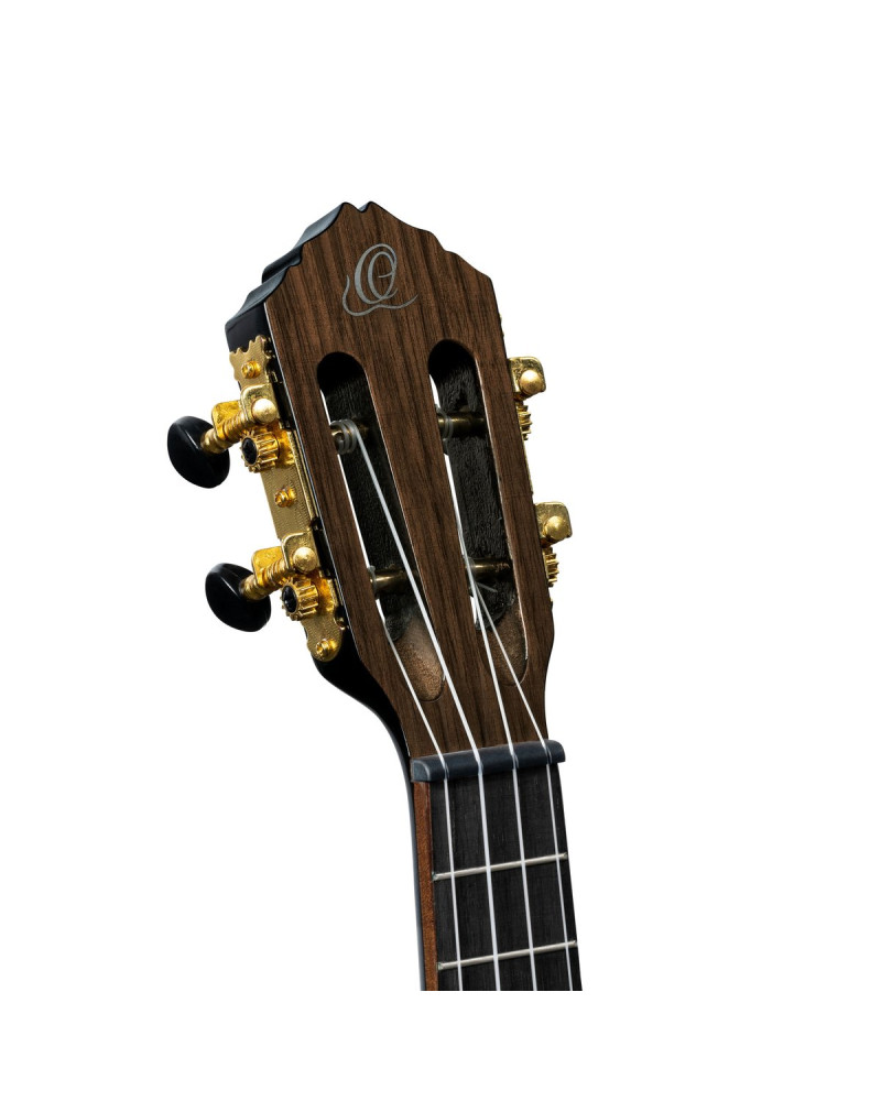 Ortega RUOX-CC Onyx Series Concert Ukulele 4 String - Spruce / Mahogany Black + Bag