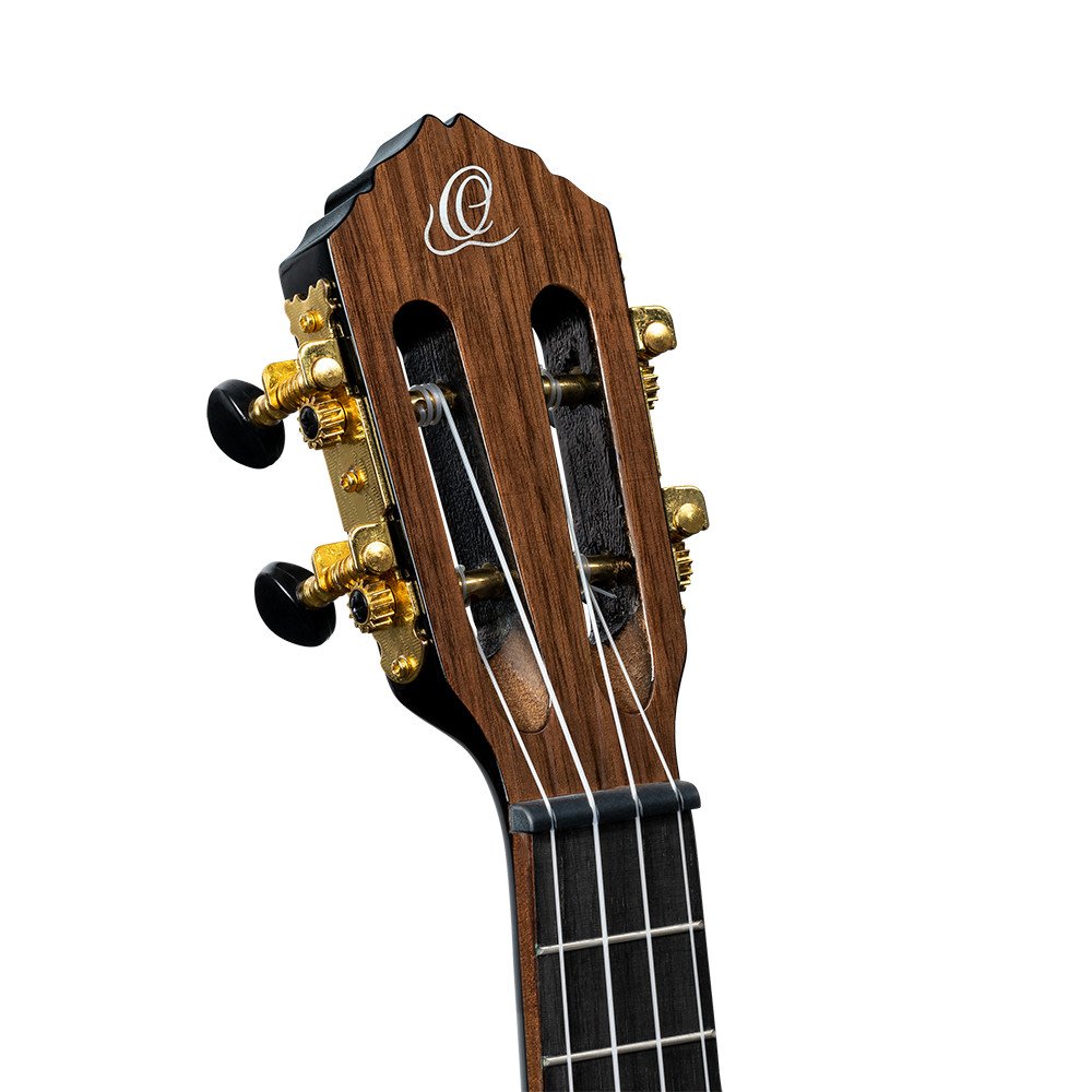 Ortega RUOX-CC Onyx Series Concert Ukulele 4 String - Spruce / Mahogany Black + Bag