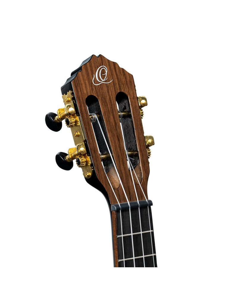 Ortega RUOX-CC Onyx Series Concert Ukulele 4 String - Spruce / Mahogany Black + Bag