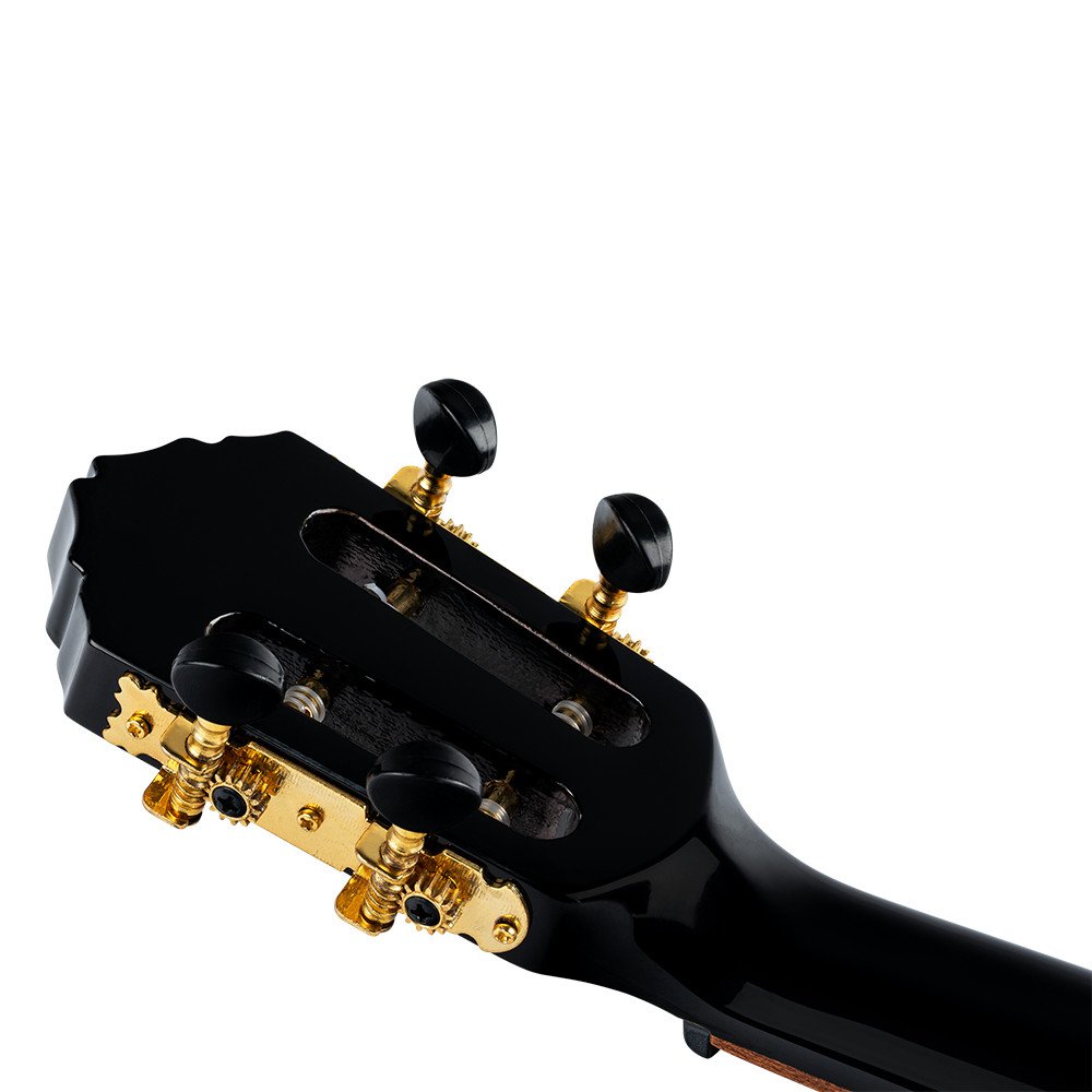 Ortega RUOX-CC Onyx Series Concert Ukulele 4 String - Spruce / Mahogany Black + Bag
