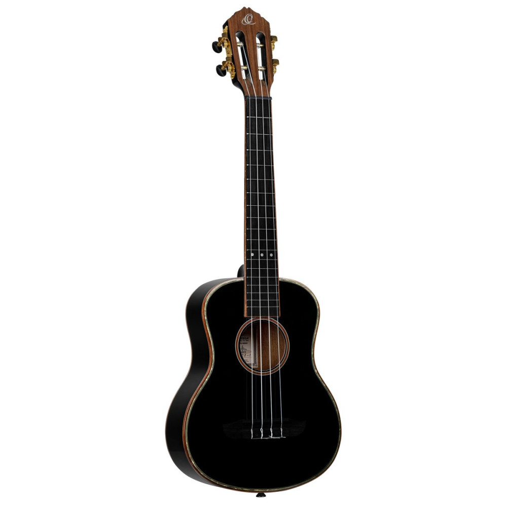 Ortega RUOX-TE Onyx Series Tenor Ukulele 4 String - Spruce / Mahogany Black + Bag