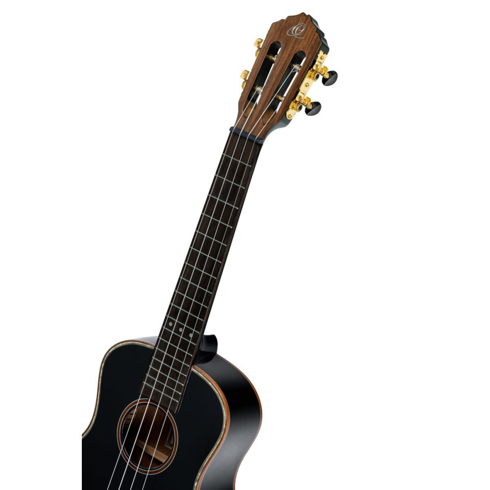Ortega RUOX-TE Onyx Series Tenor Ukulele 4 String - Spruce / Mahogany Black + Bag