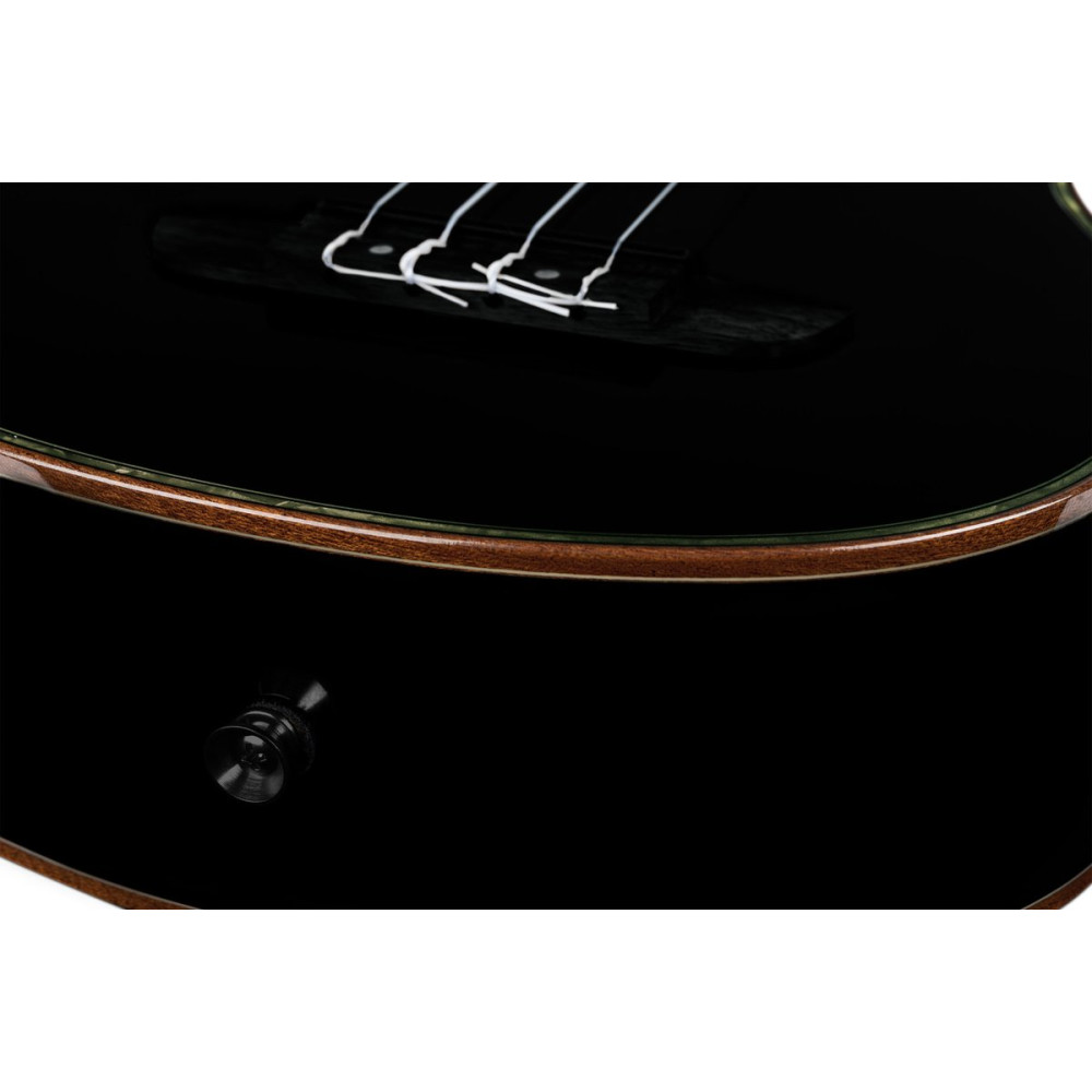 Ortega RUOX-TE Onyx Series Tenor Ukulele 4 String - Spruce / Mahogany Black + Bag