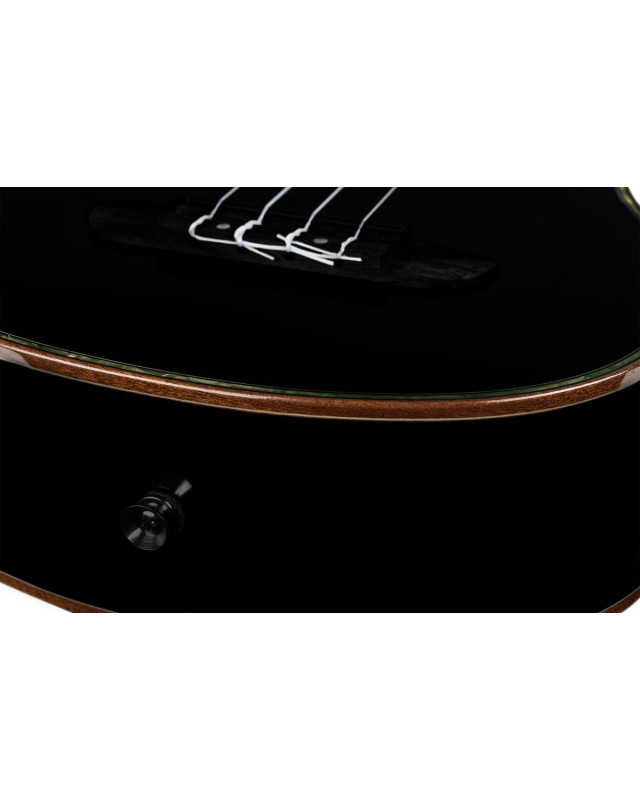 Ortega RUOX-TE Onyx Series Tenor Ukulele 4 String - Spruce / Mahogany Black + Bag