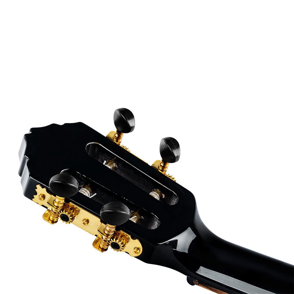 Ortega RUOX-TE Onyx Series Tenor Ukulele 4 String - Spruce / Mahogany Black + Bag