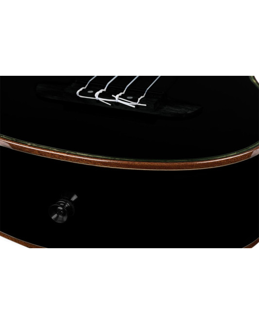 Ortega RUOX-TE Onyx Series Tenor Ukulele 4 String - Spruce / Mahogany Black + Bag
