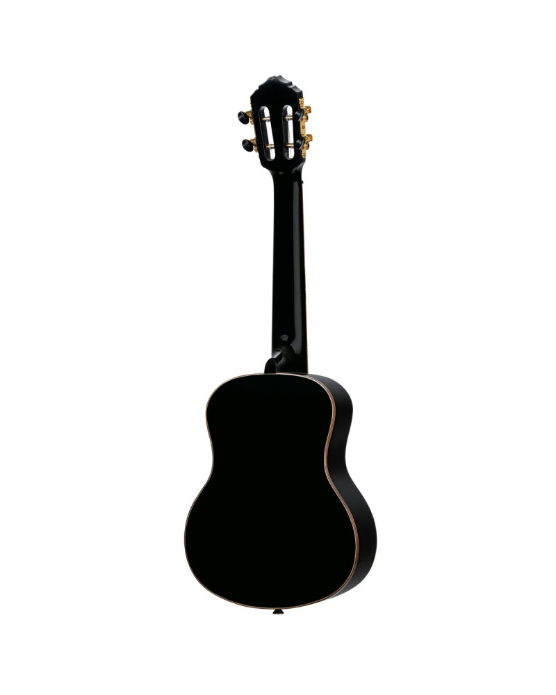 Ortega RUOX-TE Onyx Series Tenor Ukulele 4 String - Spruce / Mahogany Black + Bag