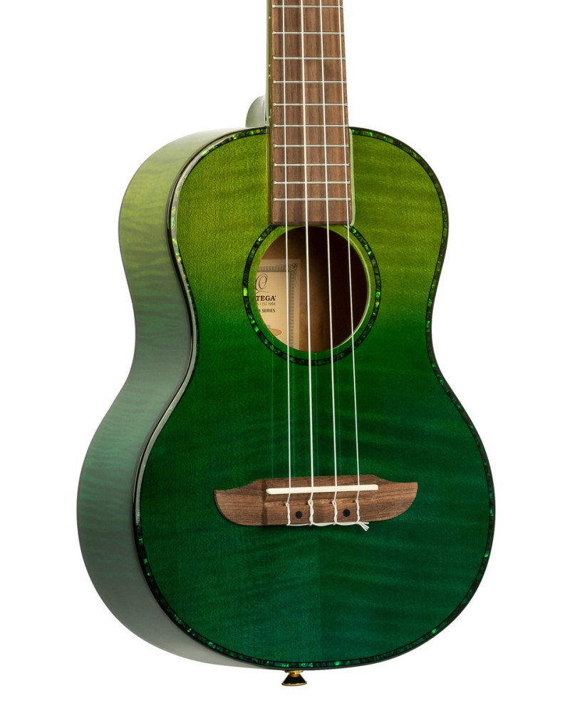Ortega RUPR-IVY Prism Series Tenor Ukulele 4 String - Flamed Maple Ivy Fade + Bag