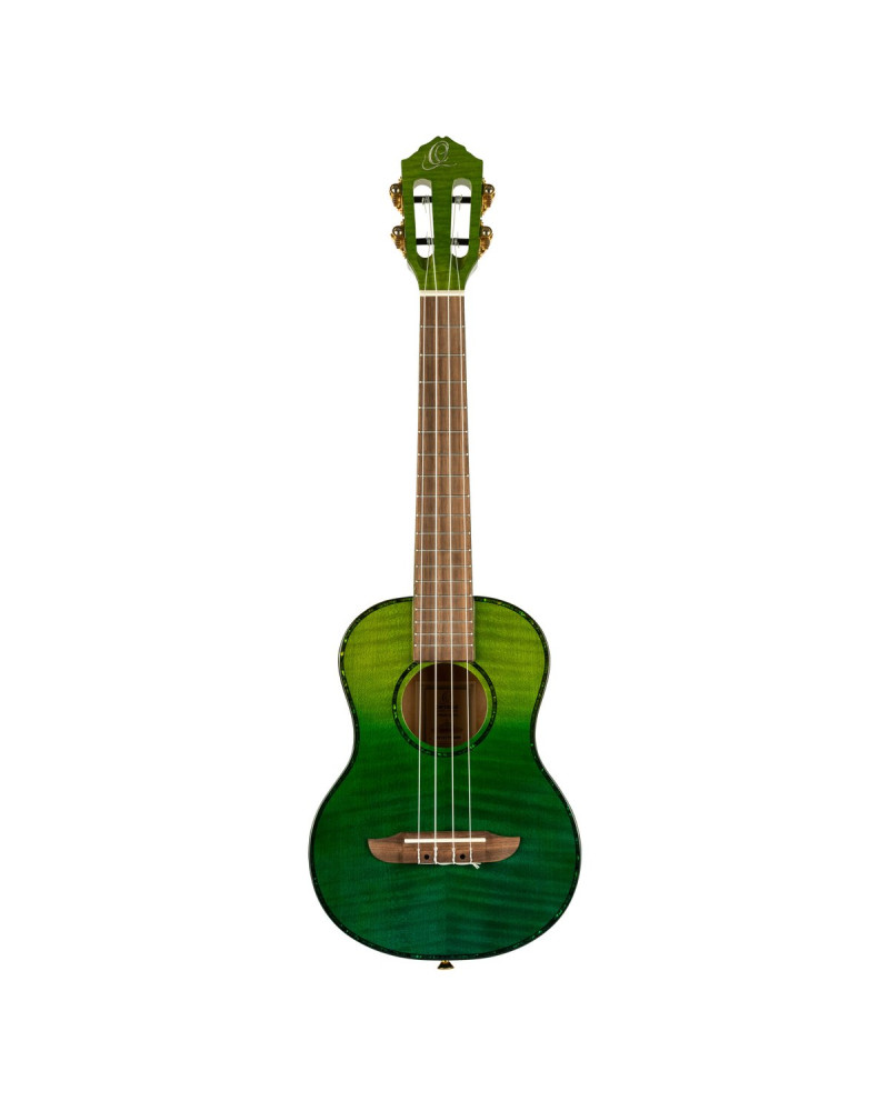 Ortega RUPR-IVY Prism Series Tenor Ukulele 4 String - Flamed Maple Ivy Fade + Bag