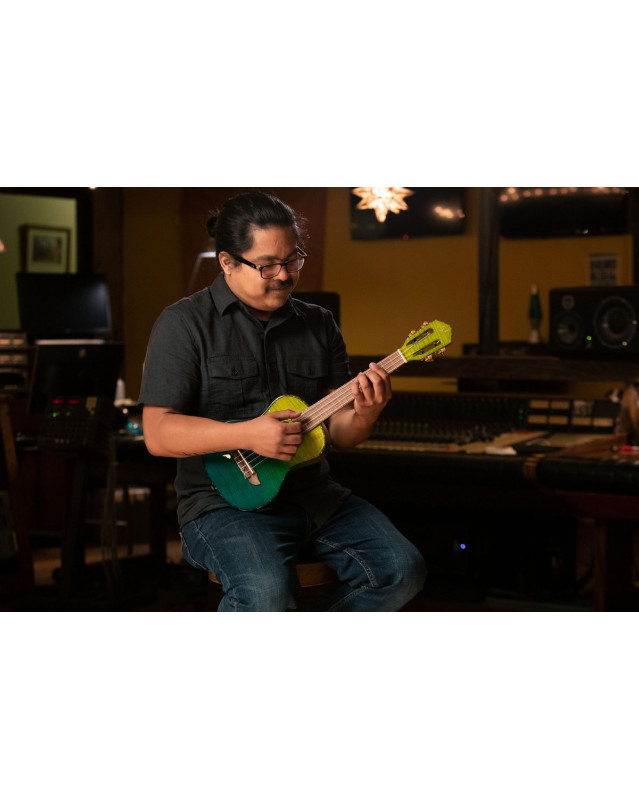 Ortega RUPR-IVY Prism Series Tenor Ukulele 4 String - Flamed Maple Ivy Fade + Bag