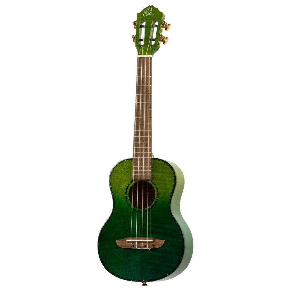 Ortega RUPR-IVY Prism Series Tenor Ukulele 4 String - Flamed Maple Ivy Fade + Bag