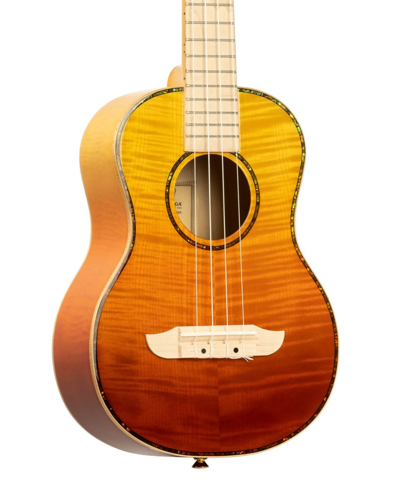 Ortega RUPR-TQB Prism Series Tenor Ukulele 4 String - Flamed Maple Tequila Burst Fade + Bag