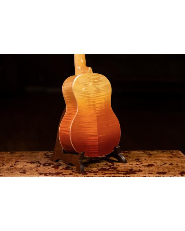 Ortega RUPR-TQB Prism Series Tenor Ukulele 4 String - Flamed Maple Tequila Burst Fade + Bag